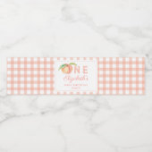 Étiquette Pour Bouteilles D'eau Notre petite pêche douce est un bébé premier anniv (Étiquettes simples)