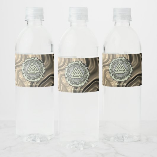 Étiquette Pour Bouteilles D'eau Noyer noir (déformé) (Bouteilles)
