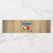 Étiquette Pour Bouteilles D'eau O-Fish-Ally Une pêche 1er anniversaire (Étiquettes simples)