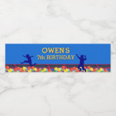 Étiquette Pour Bouteilles D'eau Obstacle Course Anniversaire (Étiquettes simples)