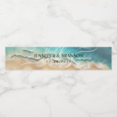 Étiquette Pour Bouteilles D'eau Ocean Beach Cute Signature Summer Party (Étiquettes simples)