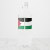Étiquette Pour Bouteilles D'eau officiellement le drapeau de l'État de Palestine (Dos)