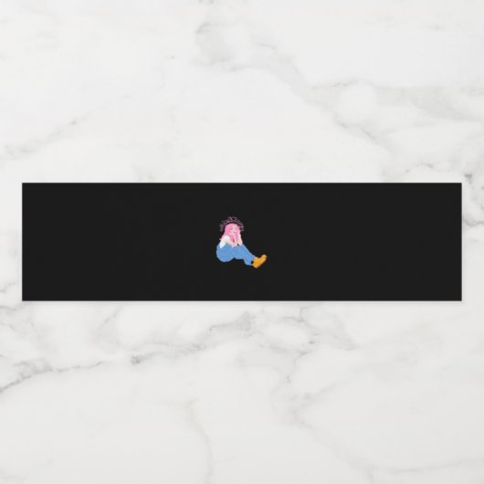 Étiquette Pour Bouteilles D'eau Oh Deer Graphic Artistic Design  (Étiquettes simples)