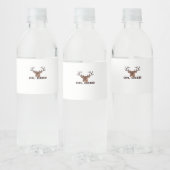 Étiquette Pour Bouteilles D'eau Oh Deer Modern Clean Design  (Bouteilles)