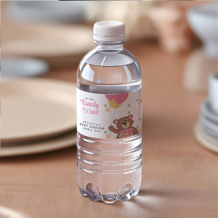 Étiquette Pour Bouteilles D'eau On Peut Attendre Des Faveurs De Baby shower Rose M