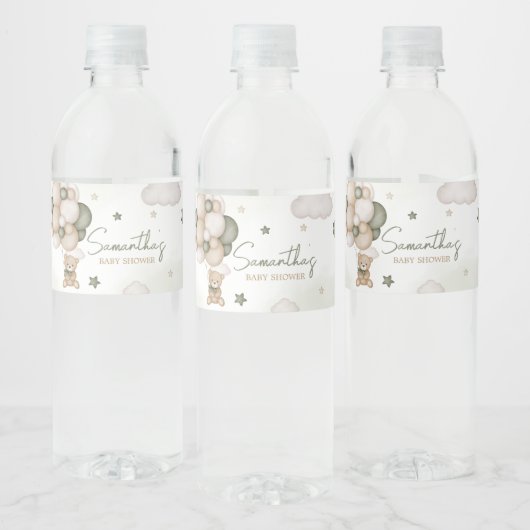 Étiquette Pour Bouteilles D'eau On Peut Attendre Le Boho Vert (Bouteilles)