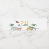 Étiquette Pour Bouteilles D'eau One A Saurus Dinosaur Boy Birthday (Étiquettes simples)