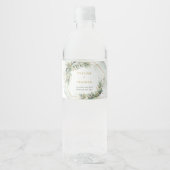 Étiquette Pour Bouteilles D'eau Or vert boho eucalyptus tendance (Devant)