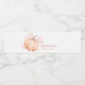 Étiquette Pour Bouteilles D'eau Orange Little Pumpkin Baby Shower (Étiquettes simples)
