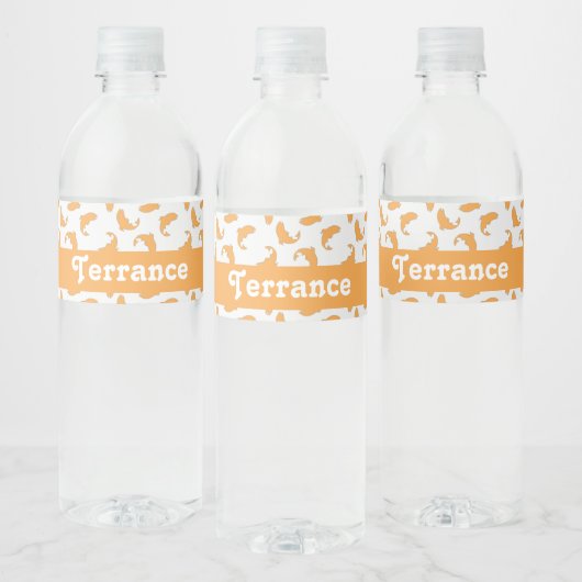 Étiquette Pour Bouteilles D'eau Orange trout fish (Bouteilles)