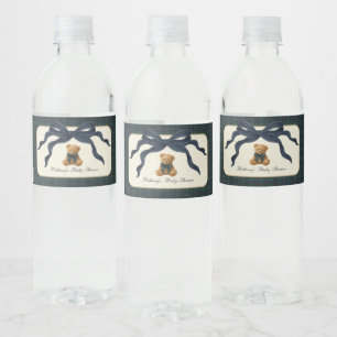 Étiquette Pour Bouteilles D'eau Ours en peluche à carreaux Polo Cadeaux de Baby Sh