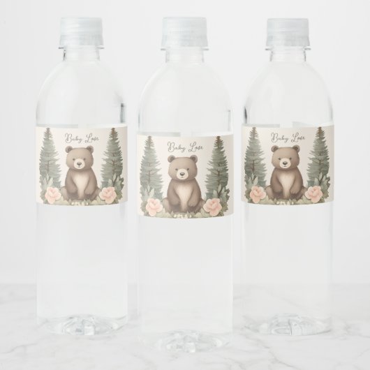 Étiquette Pour Bouteilles D'eau Ours forestier (Bouteilles)