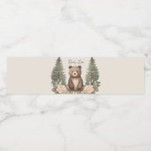 Étiquette Pour Bouteilles D'eau Ours forestier (Étiquettes simples)