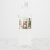 Étiquette Pour Bouteilles D'eau Ours forestier (Devant)