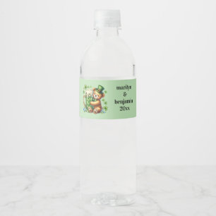 Étiquette Pour Bouteilles D'eau Ours personnalisé de la Saint-Patrick
