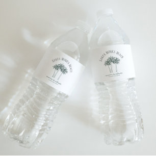 Étiquette Pour Bouteilles D'eau Palm Tree Coloré week-end de bachelorette