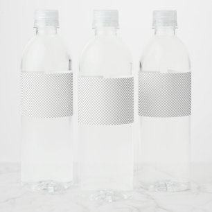 Étiquette Pour Bouteilles D'eau Panneau de fond gris moderne à pois pour événement