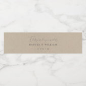 Étiquette Pour Bouteilles D'eau papier kraft (Étiquettes simples)