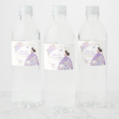 Étiquette Pour Bouteilles D'eau Papillon violet de Boho Princesa Quinceañera (Bouteilles)
