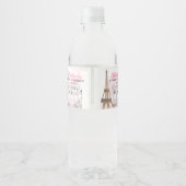 Étiquette Pour Bouteilles D'eau Paris Anniversaire Café Parisien Tea Party Anniver (Dos)