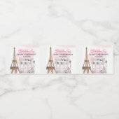 Étiquette Pour Bouteilles D'eau Paris Anniversaire Café Parisien Tea Party Anniver (Étiquettes simples)