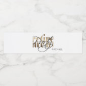 Étiquette Pour Bouteilles D'eau Parti de la retraite de l'or moderne (Étiquettes simples)