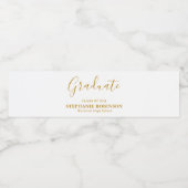 Étiquette Pour Bouteilles D'eau Partie de graduation de script or moderne (Étiquettes simples)