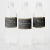 Étiquette Pour Bouteilles D'eau Parties scintillant Or tendance Nom Date Quinceañe (Bouteilles)