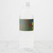 Étiquette Pour Bouteilles D'eau Parties scintillant Paintball Party Paint Splatter (Devant)