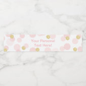 Étiquette Pour Bouteilles D'eau Parties scintillant rose et or Baby shower Étiquet (Étiquettes simples)