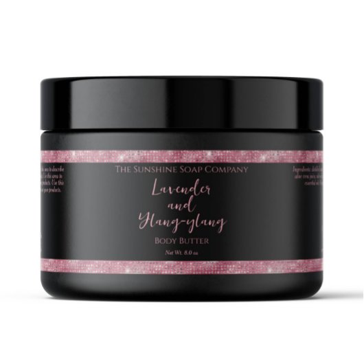 Étiquette Pour Bouteilles D'eau Parties scintillant rose noir imperméable Cosmétiq