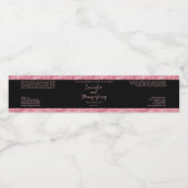 Étiquette Pour Bouteilles D'eau Parties scintillant rose noir imperméable Cosmétiq (Étiquettes simples)