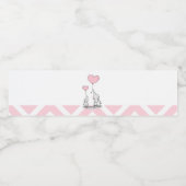 Étiquette Pour Bouteilles D'eau Pastel Pink Elephant Baby shower fille (Étiquettes simples)
