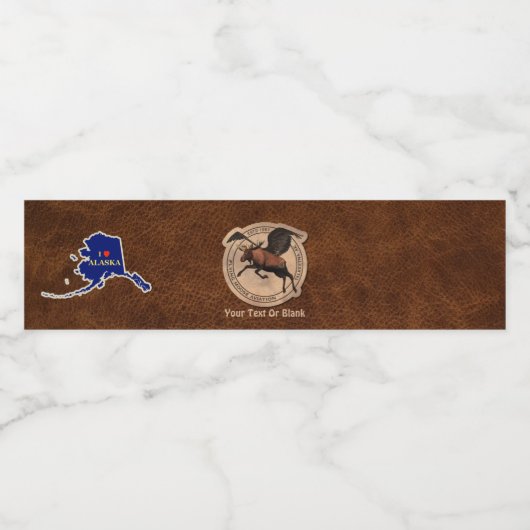 Étiquette Pour Bouteilles D'eau Patch Flying Moose Aviation (Étiquettes simples)