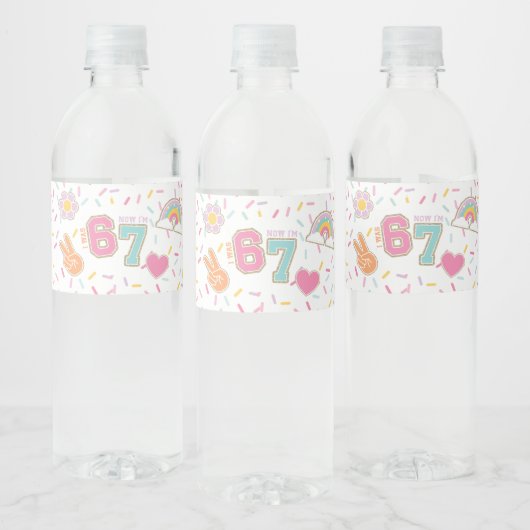 Étiquette Pour Bouteilles D'eau Patch Préparatoire J'avais SIX ans maintenant j'ai (Bouteilles)