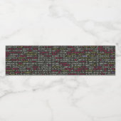 Étiquette Pour Bouteilles D'eau Patters de Developer (Étiquettes simples)