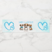 Étiquette Pour Bouteilles D'eau Pawty mignon chiots anniversaire imprimé faveur (Étiquettes simples)