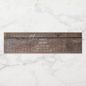 Étiquette Pour Bouteilles D'eau Pays Rustique La Nuit Avant Le Mariage (Étiquettes simples)