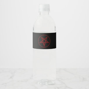 Étiquette Pour Bouteilles D'eau Pentagram Red Devil
