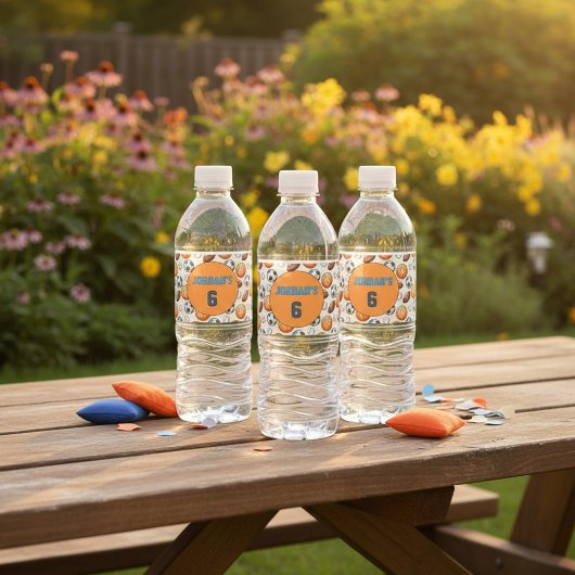Étiquette Pour Bouteilles D'eau Personalized Birthday Sports Theme Water Label
