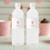 Étiquette Pour Bouteilles D'eau Personalized Pink Ice Cream