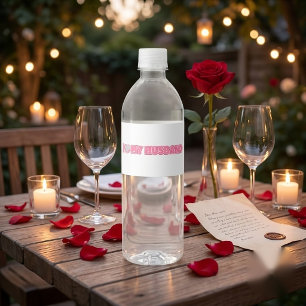 Étiquette Pour Bouteilles D'eau Personnalisé J'aime mon mari – Ajouter une photo d