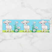 Étiquette Pour Bouteilles D'eau Petit agneau (Étiquettes simples)