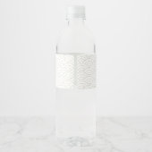 Étiquette Pour Bouteilles D'eau Petit Baby shower blanc à jeter (Dos)