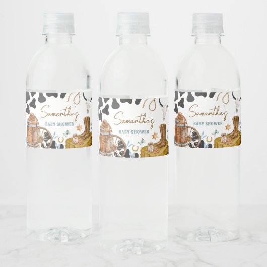 Étiquette Pour Bouteilles D'eau Petit Baby shower Cowboy (Bouteilles)
