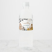 Étiquette Pour Bouteilles D'eau Petit Baby shower Cowboy (Devant)