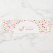 Étiquette Pour Bouteilles D'eau Petit Baby shower d'oie rose (Étiquettes simples)