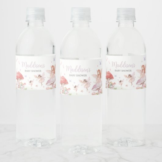 Étiquette Pour Bouteilles D'eau Petit Baby shower Whimsical Fairy (Bouteilles)