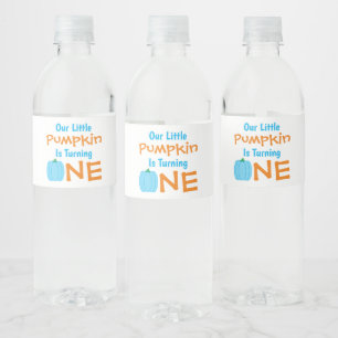 Étiquette Pour Bouteilles D'eau Petit Citrouille 1er anniversaire