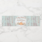 Étiquette Pour Bouteilles D'eau Petit Citrouille Automne Baby shower rustique (Étiquettes simples)